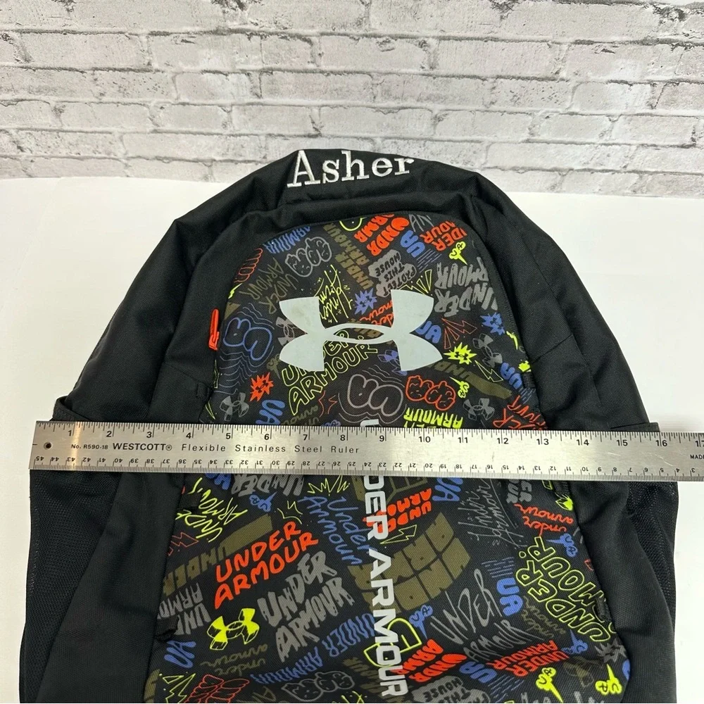 UNDER ARMOUR HUSTLESPORT Bookbag Backpack ASHER Personalized 21in X 16in READ